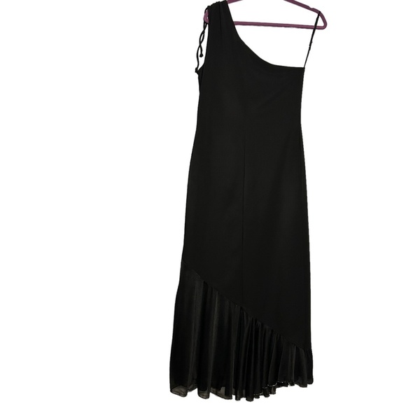 Vintage Black One Shoulder Dress by Pretty Girl Size Large - Picture 5 of 5